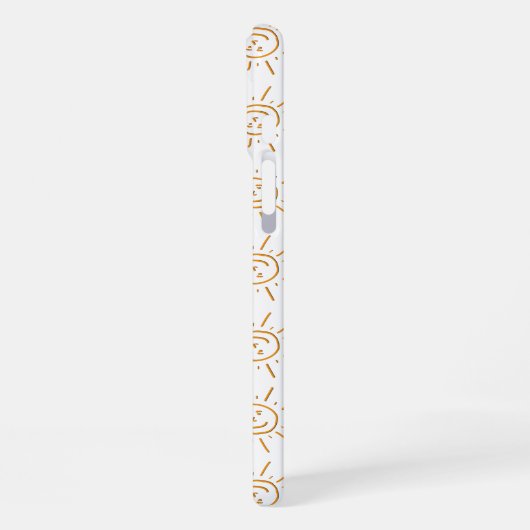 Leuk Sinaasappel Zonneschijn Gezichtspatroon Custo iPhone Hoesje (Linkerkant)