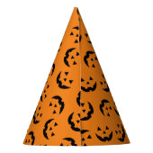 Leuk sinaasappel zwart jack o lantaarnpatroon Hall Feesthoedjes (Achterkant)