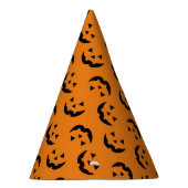 Leuk sinaasappel zwart jack o lantaarnpatroon Hall Feesthoedjes (Rechts)