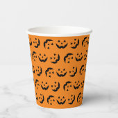 Leuk sinaasappel zwart jack o lantaarnpatroon Hall Papieren Bekers (Achterkant)