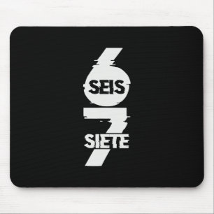 Leuk Six Seven In het Spaans Seis Siete 67 Brainro Muismat