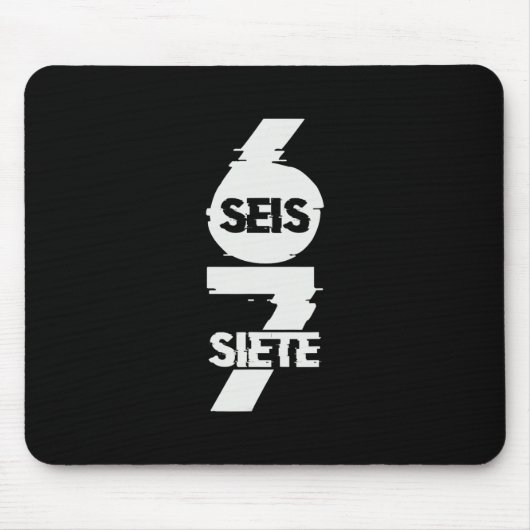Leuk Six Seven In het Spaans Seis Siete 67 Brainro Muismat (Voorkant)