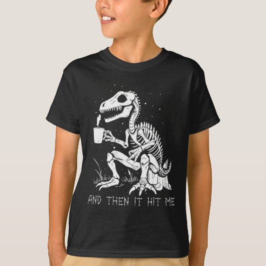 Leuk Skelet Dinosaurus Kostuum Gothic Mannen Vrouw T-shirt (Voorkant)