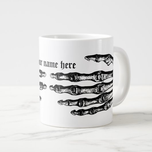 Leuk skelet Halloween Grote Koffiekop (Voorkant rechts)