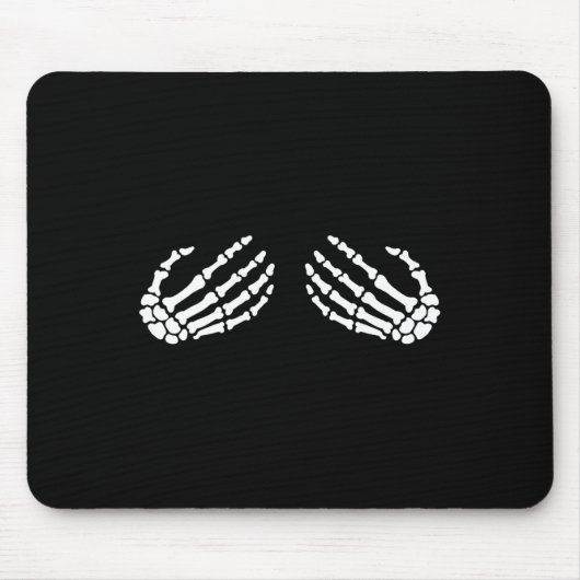 Leuk Skelet Handen Halloween MEISJES Skelet BH Muismat (Voorkant)