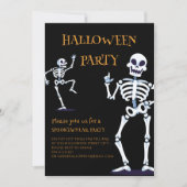 Leuk skellington halloween feest kaart (Voorkant)