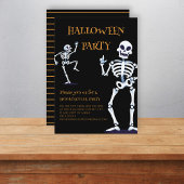 Leuk skellington halloween feest kaart