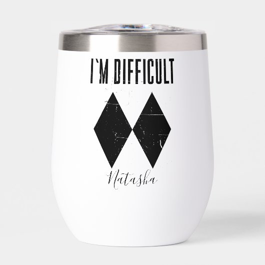 Leuk skiën dubbele diamant winter sport ski-knevel (Voorkant)