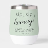 Leuk slokje Hoera Sage Groene bruiloft (Voorkant)