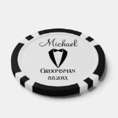 Leuk smoking met booggroomsman gepersonaliseerde c poker chips (Enkel)