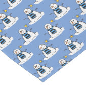 Leuk sneeuwmanpatroon. korte tafelloper (Hoek)