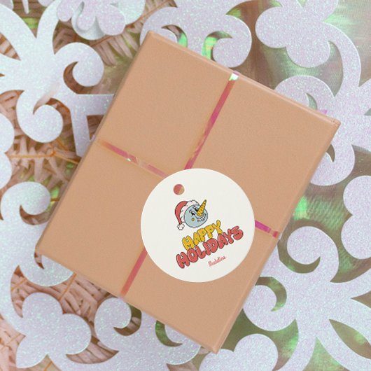 Leuk sneeuwpop feestje bedankjes labels