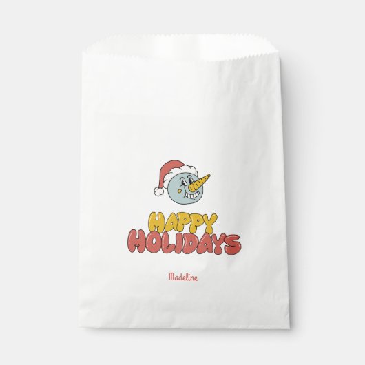 Leuk sneeuwpop feestje bedankzakje (Voorkant)