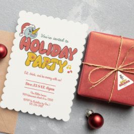 Leuk sneeuwpop feestje kaart