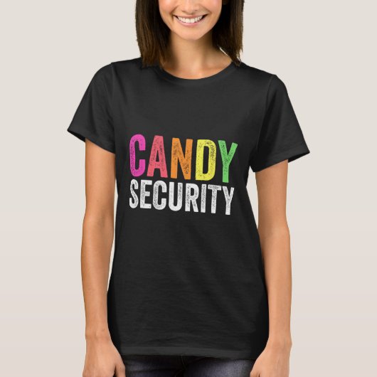 Leuk Snoep Beveiliging Halloween Kostuum T-shirt (Voorkant)