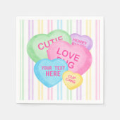 Leuk Snoep Harten Servet (Voorkant)