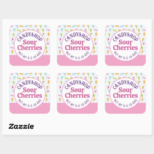 Leuk Snoep Shop Verpakking Sticker Label (Vel)