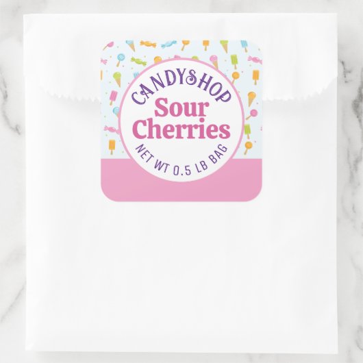 Leuk Snoep Shop Verpakking Sticker Label (Tas)
