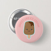 Leuk Snoepje zoals de Button van het Roomijs van (Voorkant /achterkant)