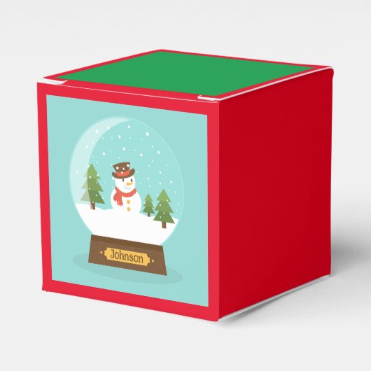 LEUK! Snowman geschenkdoos - gepersonaliseerd - Na Bedankdoosjes (Voorkant Zijde)
