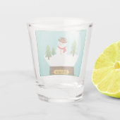 LEUK! Snowman Shot Glass - Gepersonaliseerd - Naam Glas (Achterkant)
