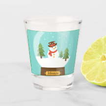 LEUK! Snowman Shot Glass - Gepersonaliseerd - Naam