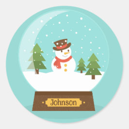 LEUK! Snowman Stickers - Gepersonaliseerd - Naam t
