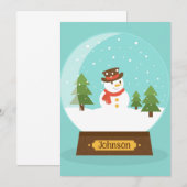 LEUK! Snowman Uitnodiging - Gepersonaliseerd -Naam (Voorkant / Achterkant)