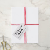 Leuk social media icoon Volg ons zakelijk Label Cadeaulabel (Met Touw)