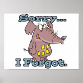 leuk sorry dat ik de grappige vergeetachtige olifa poster (Voorkant)