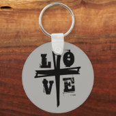 leuk, spannend KROS met LOVE-letters | Sleutelhanger (Voorkant)