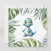 Leuk speels dinosaurus Baby shower Kaart (Achterkant)