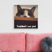 Leuk speels kitty kat Afbeelding verpakt canvas (Insitu (Woonkamer))