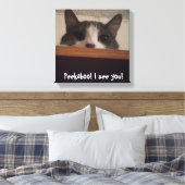 Leuk speels kitty kat Afbeelding verpakt canvas (Insitu (Slaapkamer))