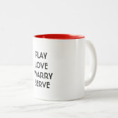 Leuk spel Liefde Mary Serveren Grappige Koffie mok (Voorkant rechts)