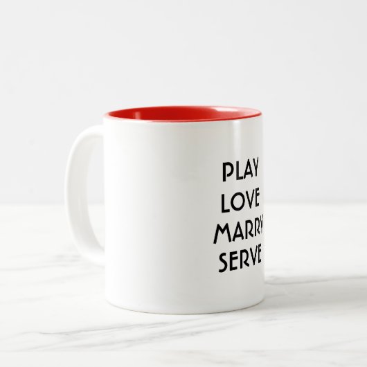 Leuk spel Liefde Mary Serveren Grappige Koffie mok (Voorkant links)
