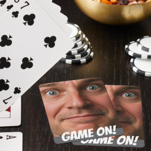 Leuk spel op foto Gepersonaliseerde poker speelkaa Pokerkaarten