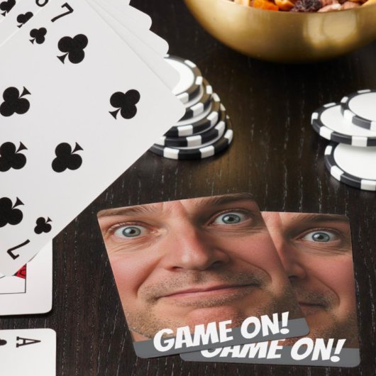 Leuk spel op foto Gepersonaliseerde poker speelkaa Pokerkaarten