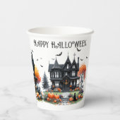 Leuk spookachtig Halloween feest Papieren Bekers (Achterkant)