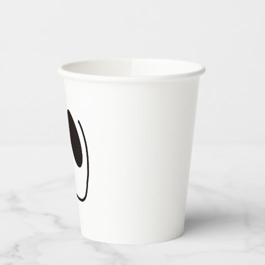 Leuk, spookachtig, spookgezicht op Halloween Papieren Bekers (Links)