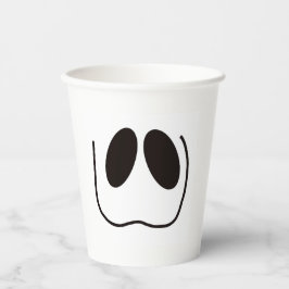 Leuk, spookachtig, spookgezicht op Halloween Papieren Bekers