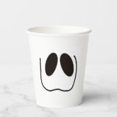 Leuk, spookachtig, spookgezicht op Halloween Papieren Bekers (Achterkant)