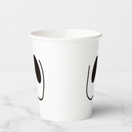 Leuk, spookachtig, spookgezicht op Halloween Papieren Bekers (Links)