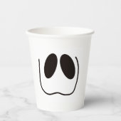Leuk, spookachtig, spookgezicht op Halloween Papieren Bekers (Voorkant)