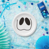 Leuk, spookachtig, spookgezicht op Halloween Papieren Bordje (Feest)