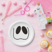 Leuk, spookachtig, spookgezicht op Halloween Papieren Bordje (Feest)