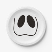 Leuk, spookachtig, spookgezicht op Halloween Papieren Bordje (Voorkant)