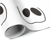 Leuk, spookachtig, spookgezicht voor Halloween Cadeaupapier (Rol Hoek)