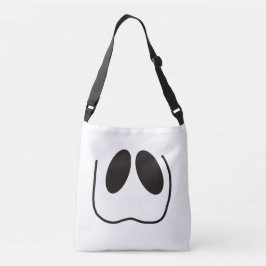 Leuk, spookachtig, spookgezicht voor Halloween Crossbody Tas