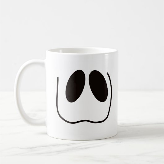 Leuk, spookachtig, spookgezicht voor Halloween Koffiemok (Links)